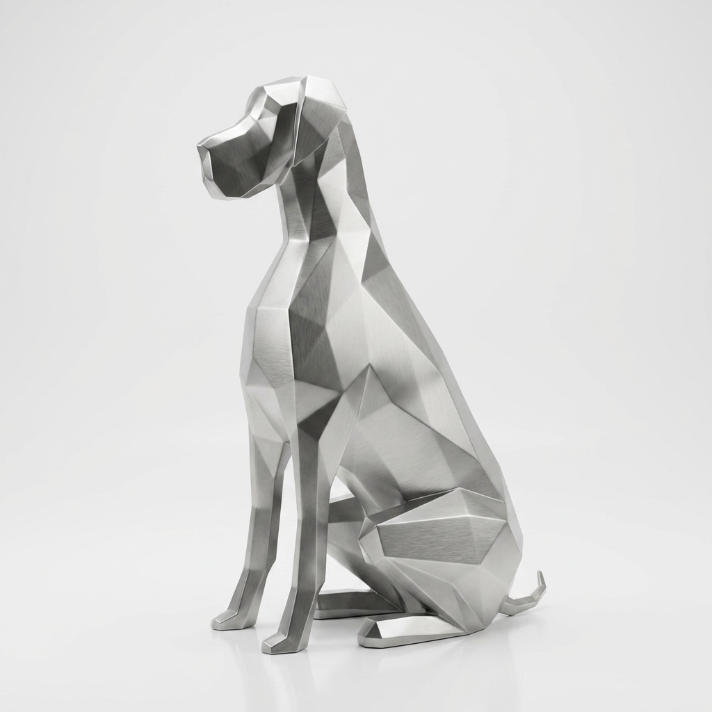 Grande Sculpture Chien Allemand Origami