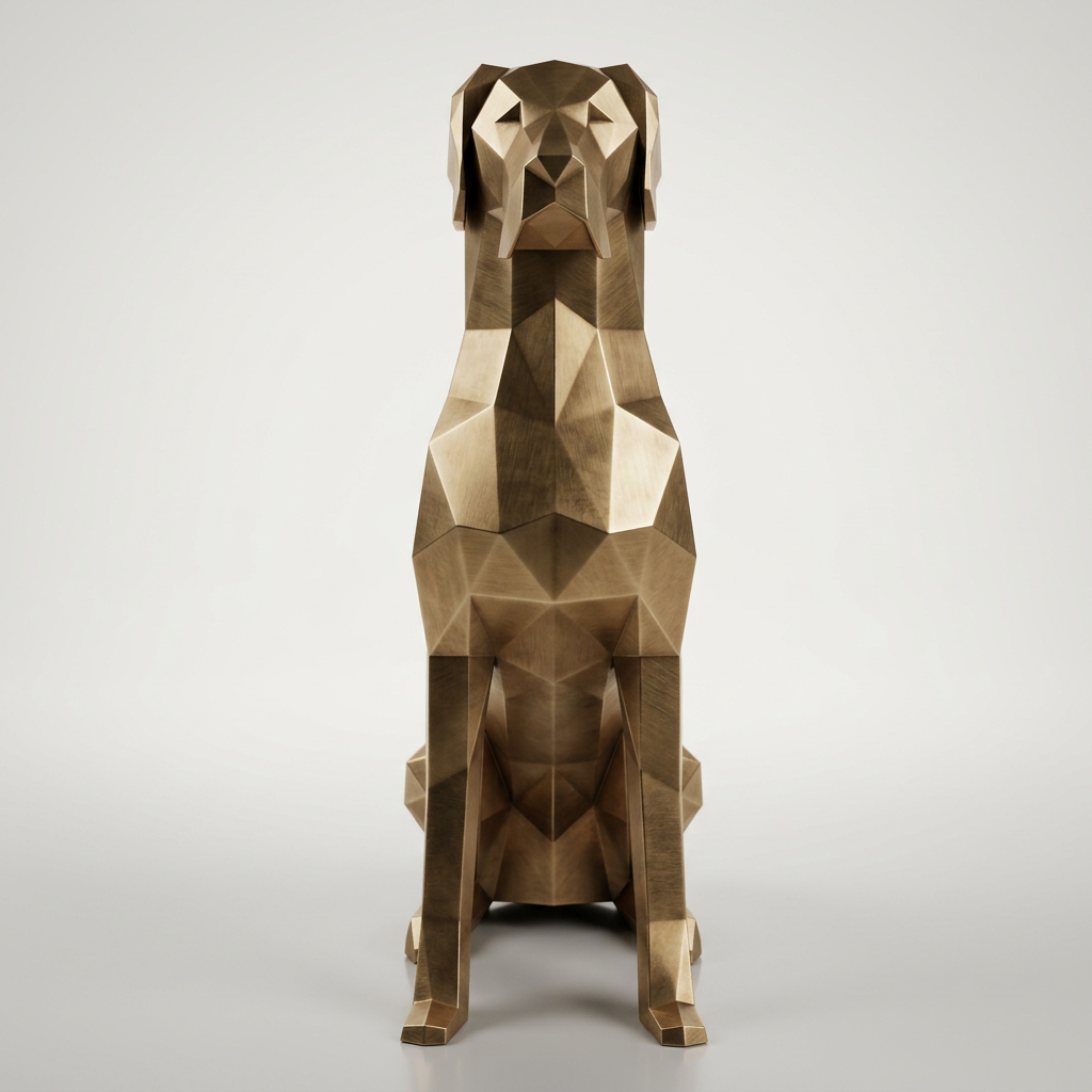 Grande Sculpture Chien Allemand Origami