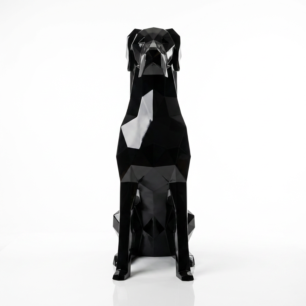 Grande Sculpture Chien Allemand Origami