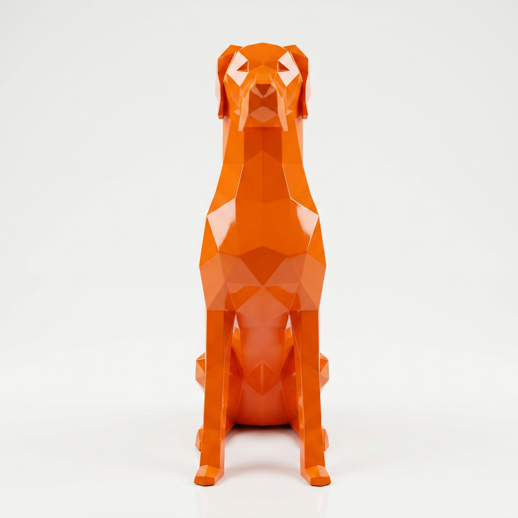 Grande Sculpture Chien Allemand Origami