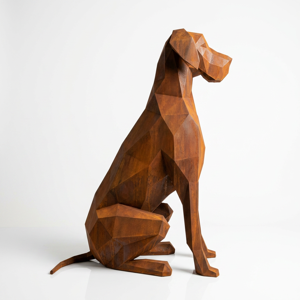 Grande Sculpture Chien Allemand Origami