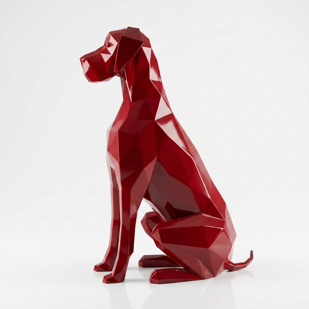 Grande Sculpture Chien Allemand Origami
