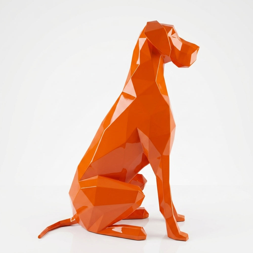 Grande Sculpture Chien Allemand Origami