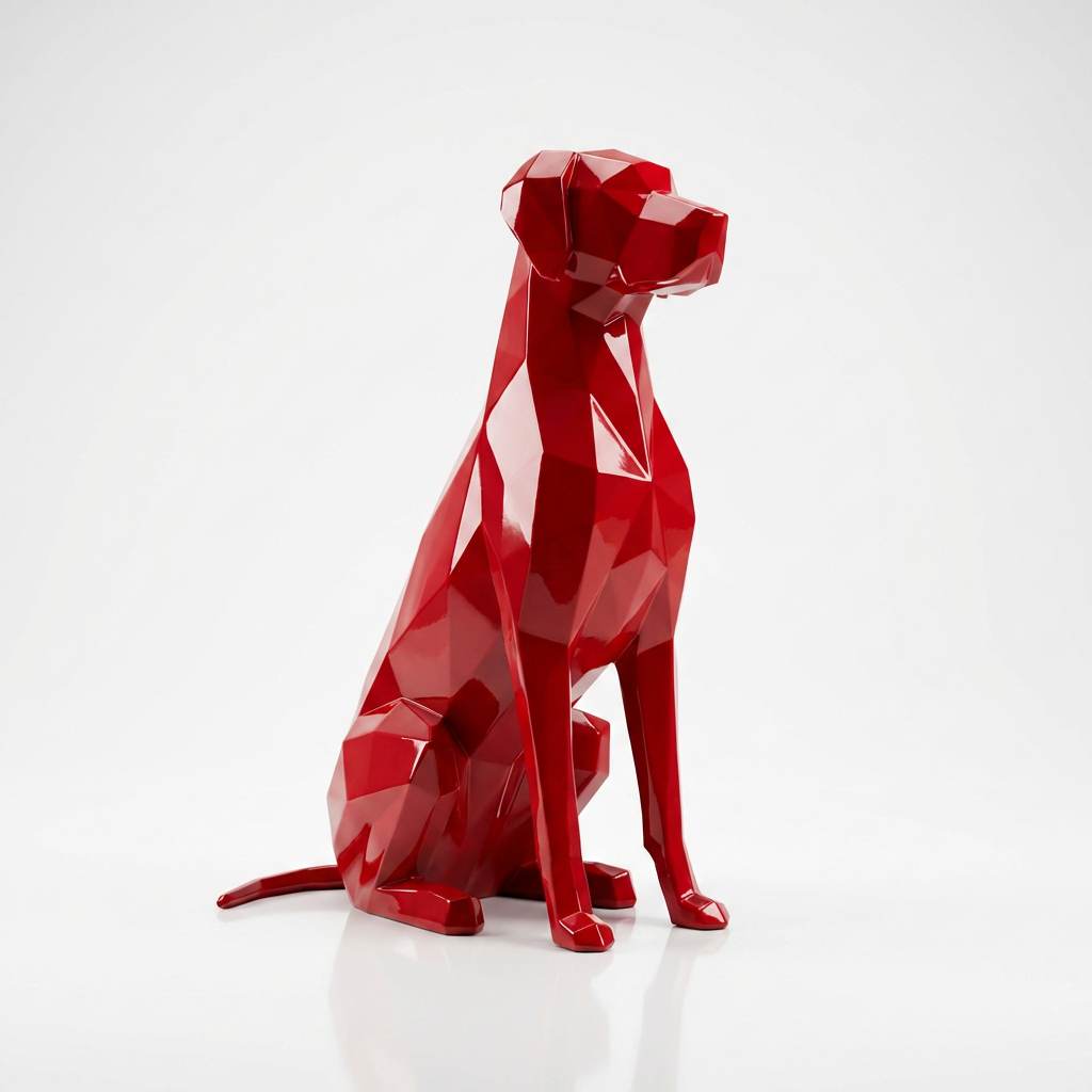 Grande Sculpture Chien Allemand Origami