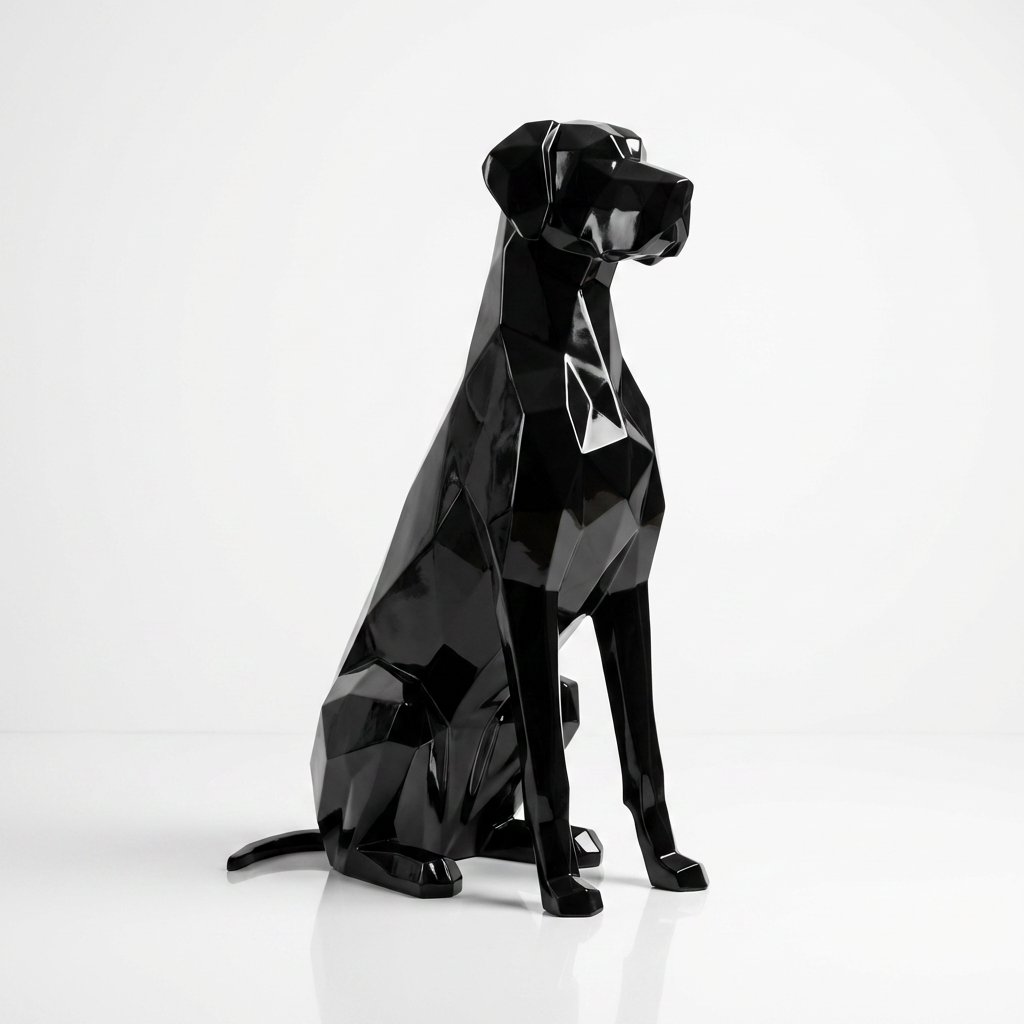 Grande Sculpture Chien Allemand Origami