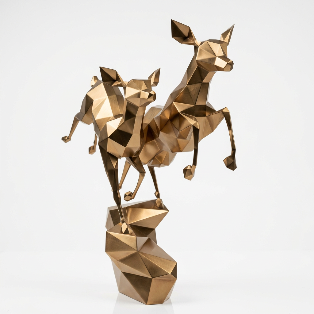 Sculpture Couple de Gazelles