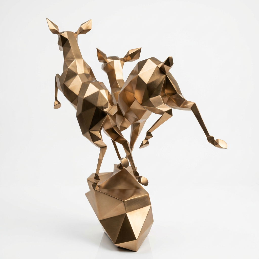 Sculpture Couple de Gazelles