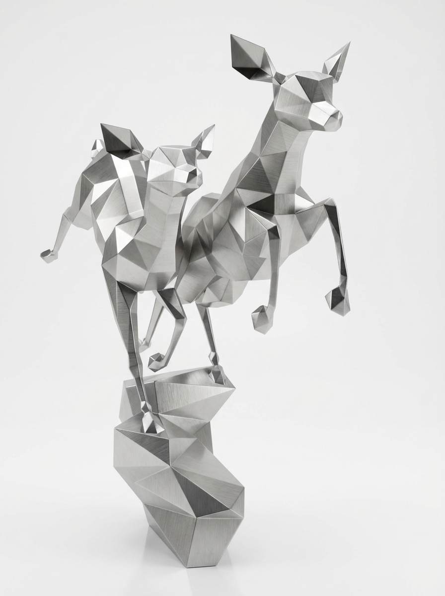Sculpture Couple de Gazelles