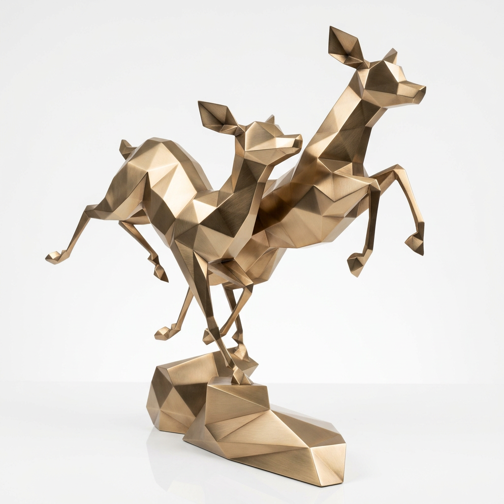 Sculpture Couple de Gazelles