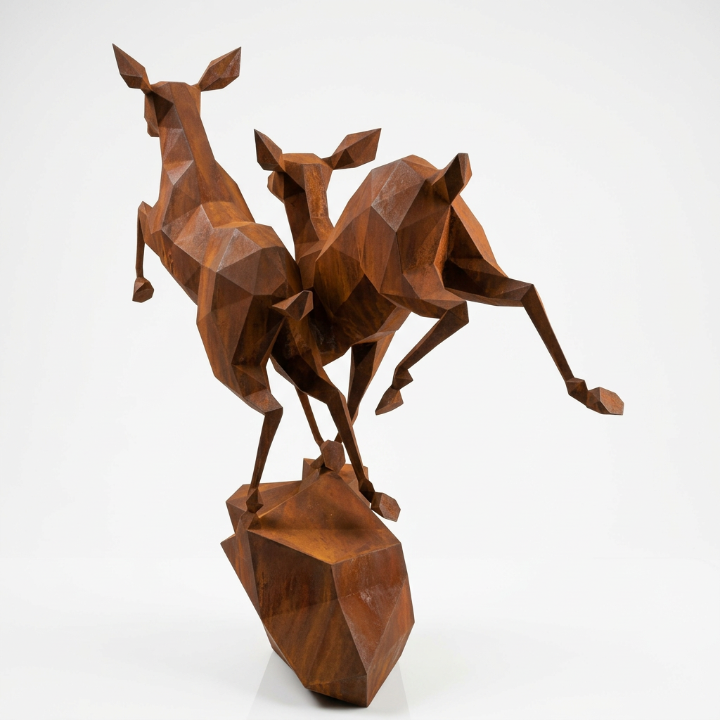 Sculpture Couple de Gazelles
