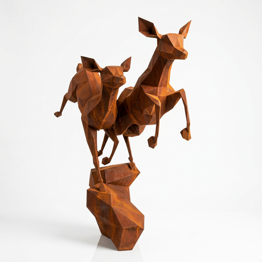 Sculpture Couple de Gazelles