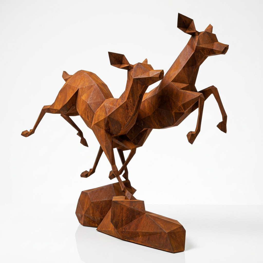 Sculpture Couple de Gazelles