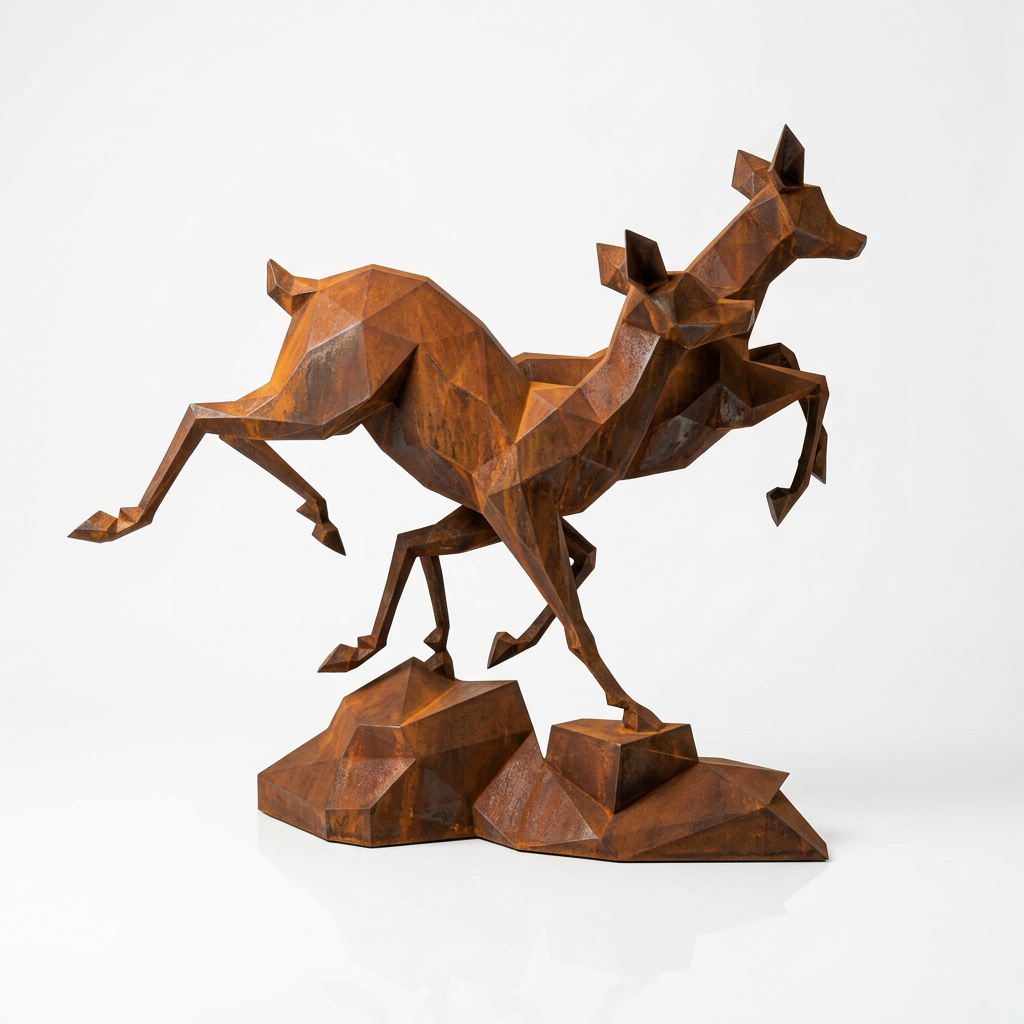 Sculpture Couple de Gazelles