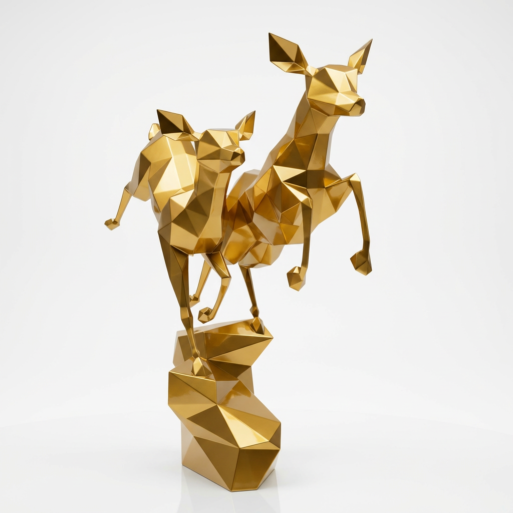 Sculpture Couple de Gazelles