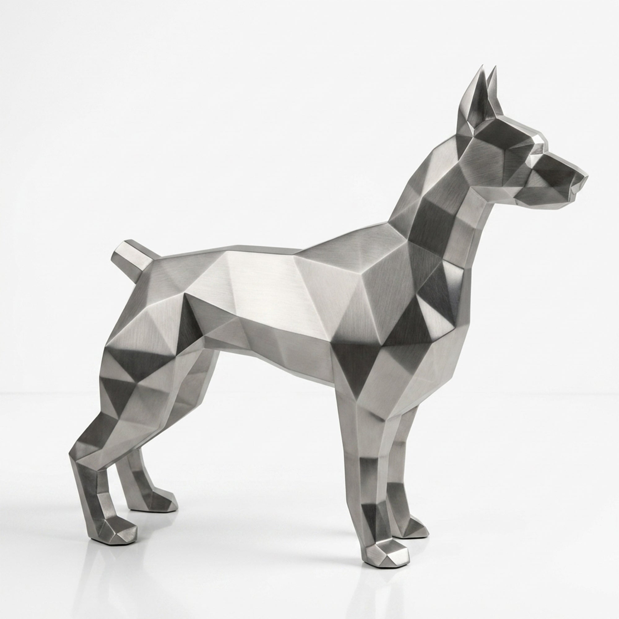 Grande Statue Doberman Polygone