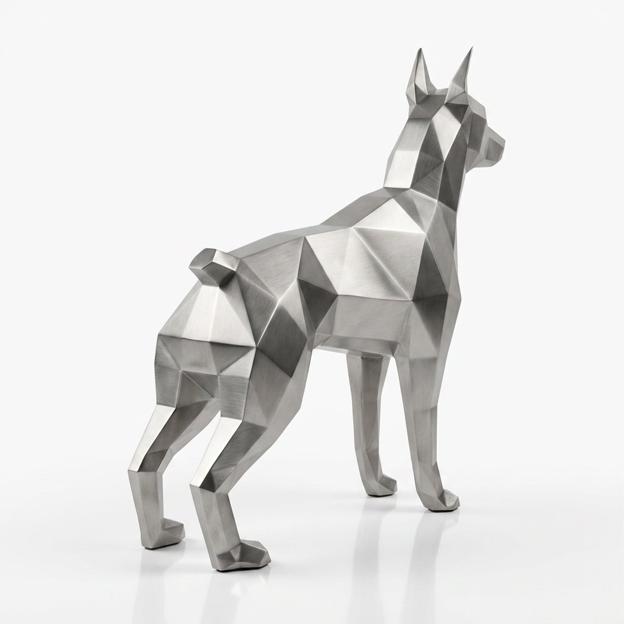 Grande Statue Doberman Polygone