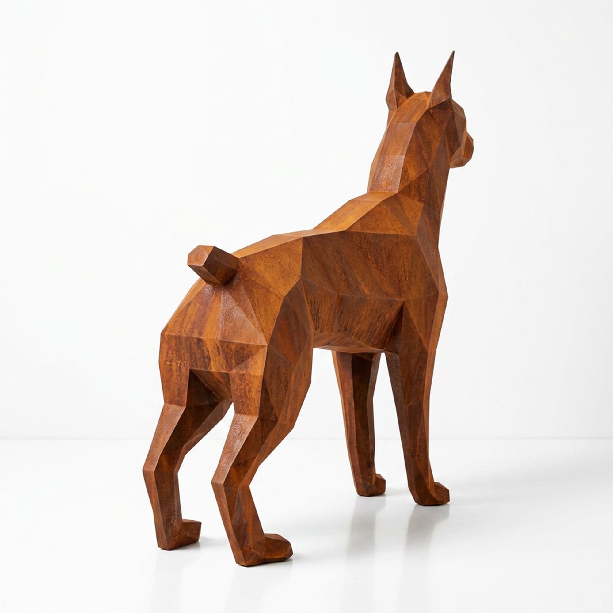 Grande Statue Doberman Polygone