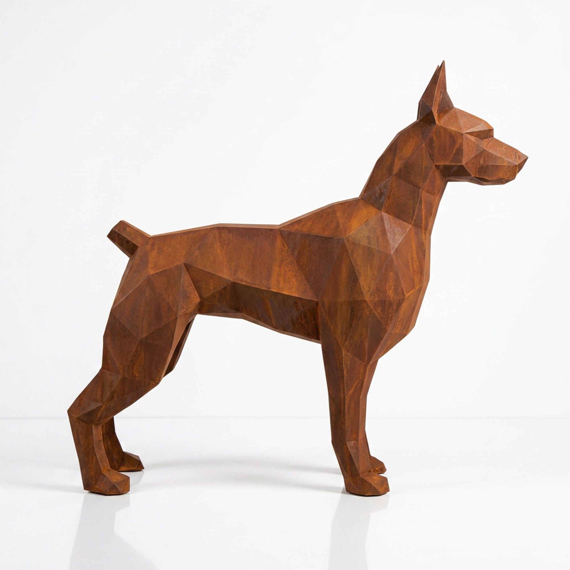 Grande Statue Doberman Polygone