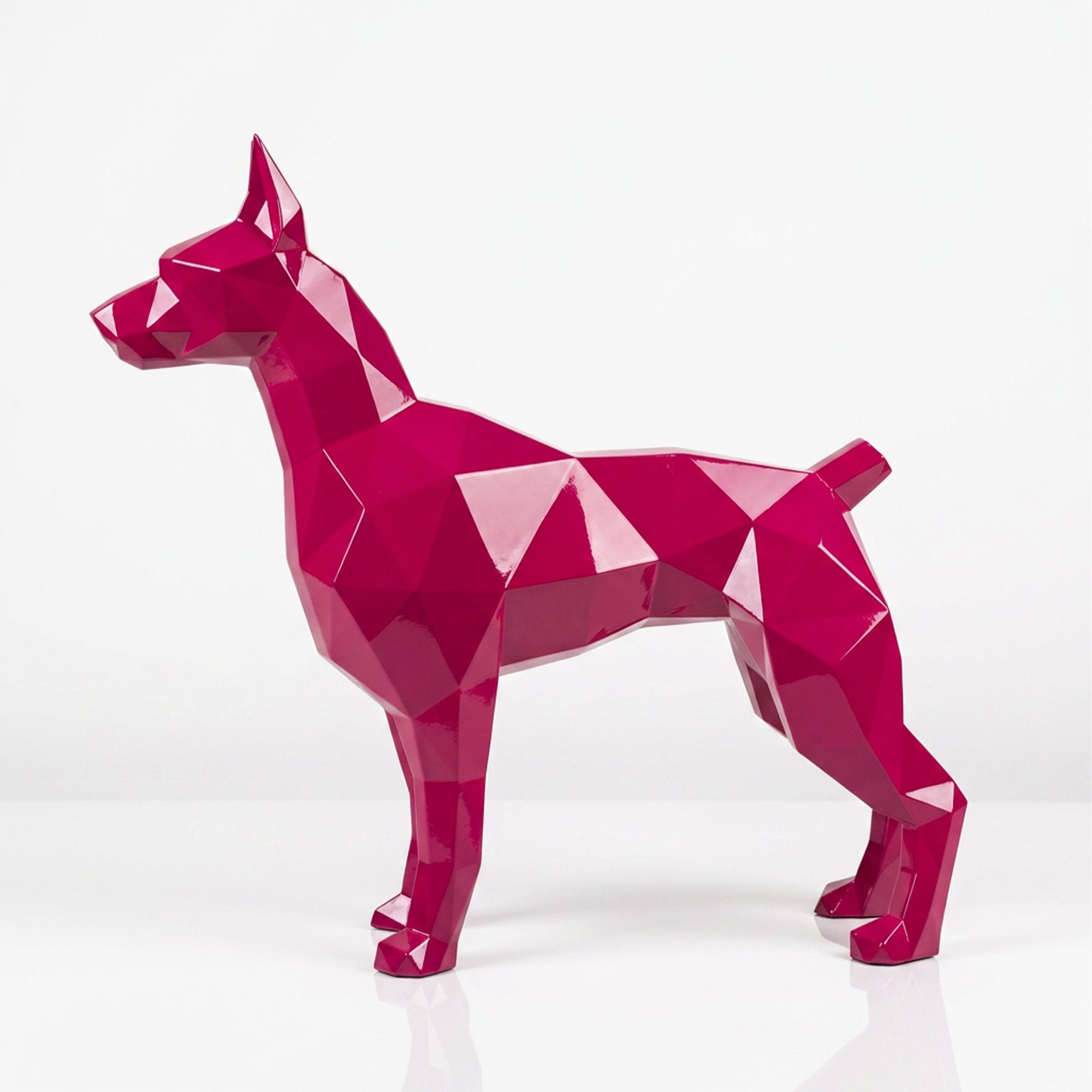 Grande Statue Doberman Polygone