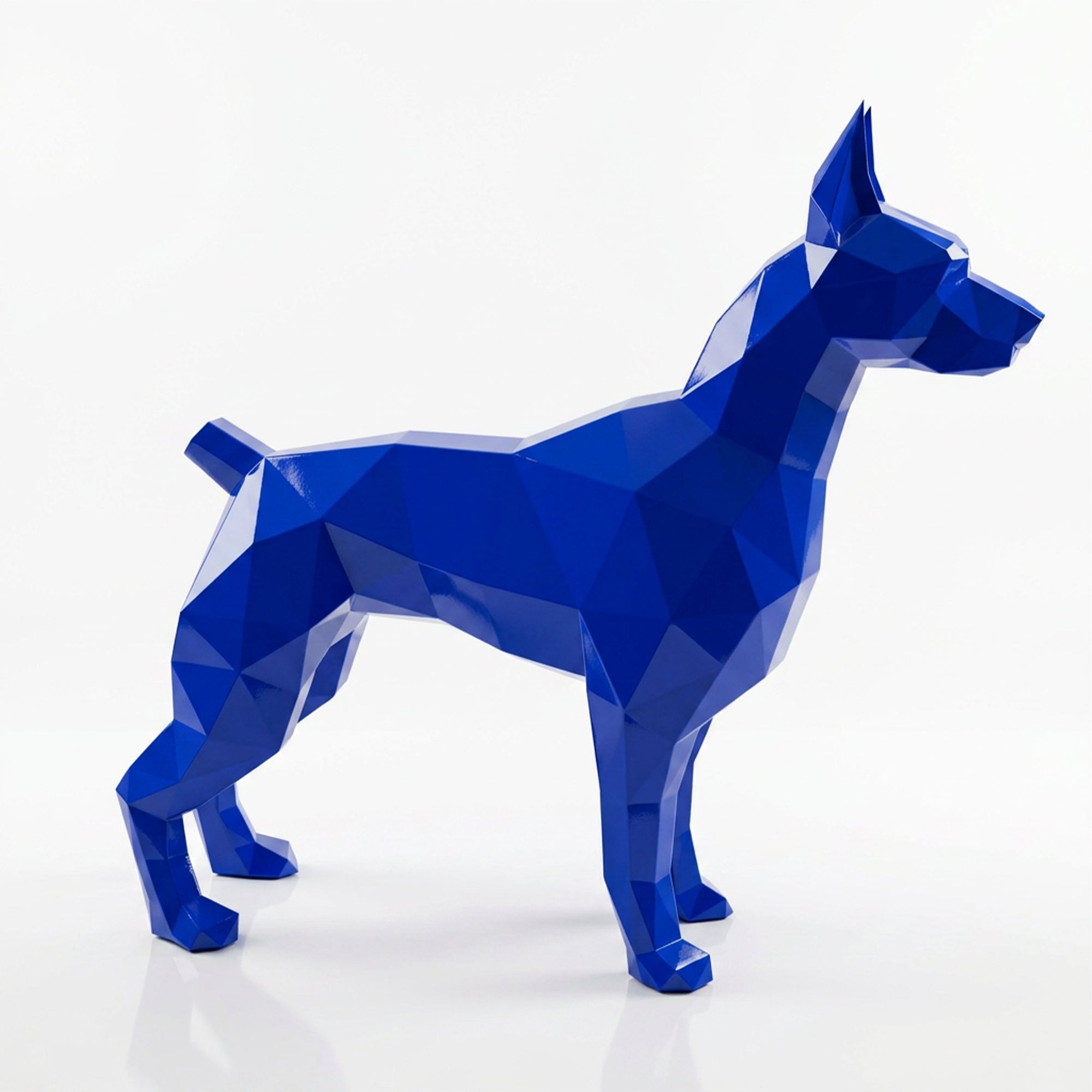 Grande Statue Doberman Polygone