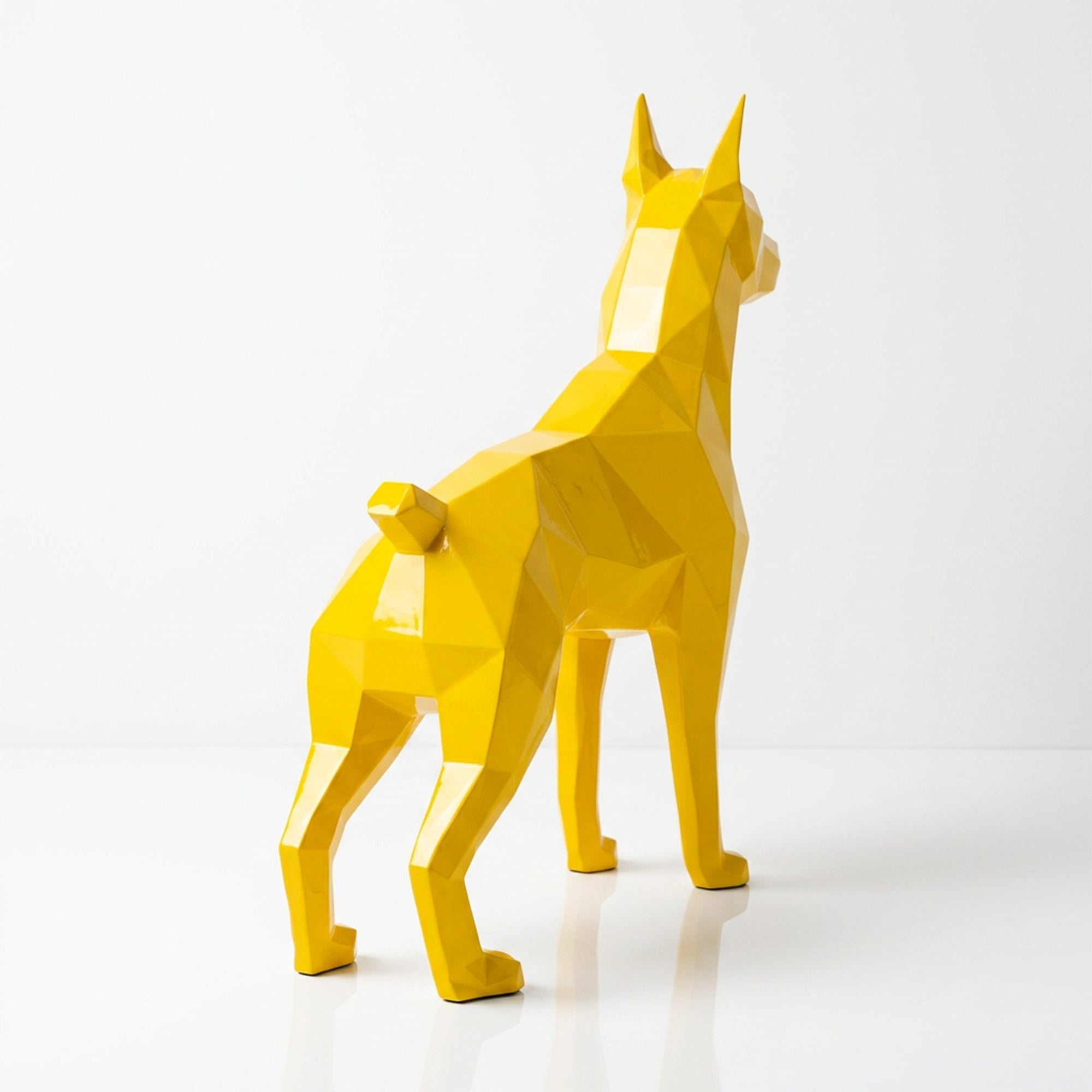 Grande Statue Doberman Polygone