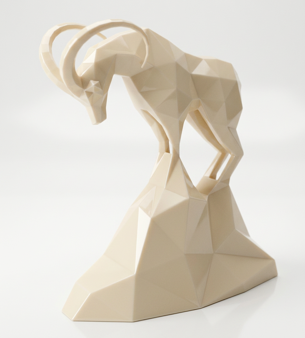 Grande Sculpture Polygone Gazelle
