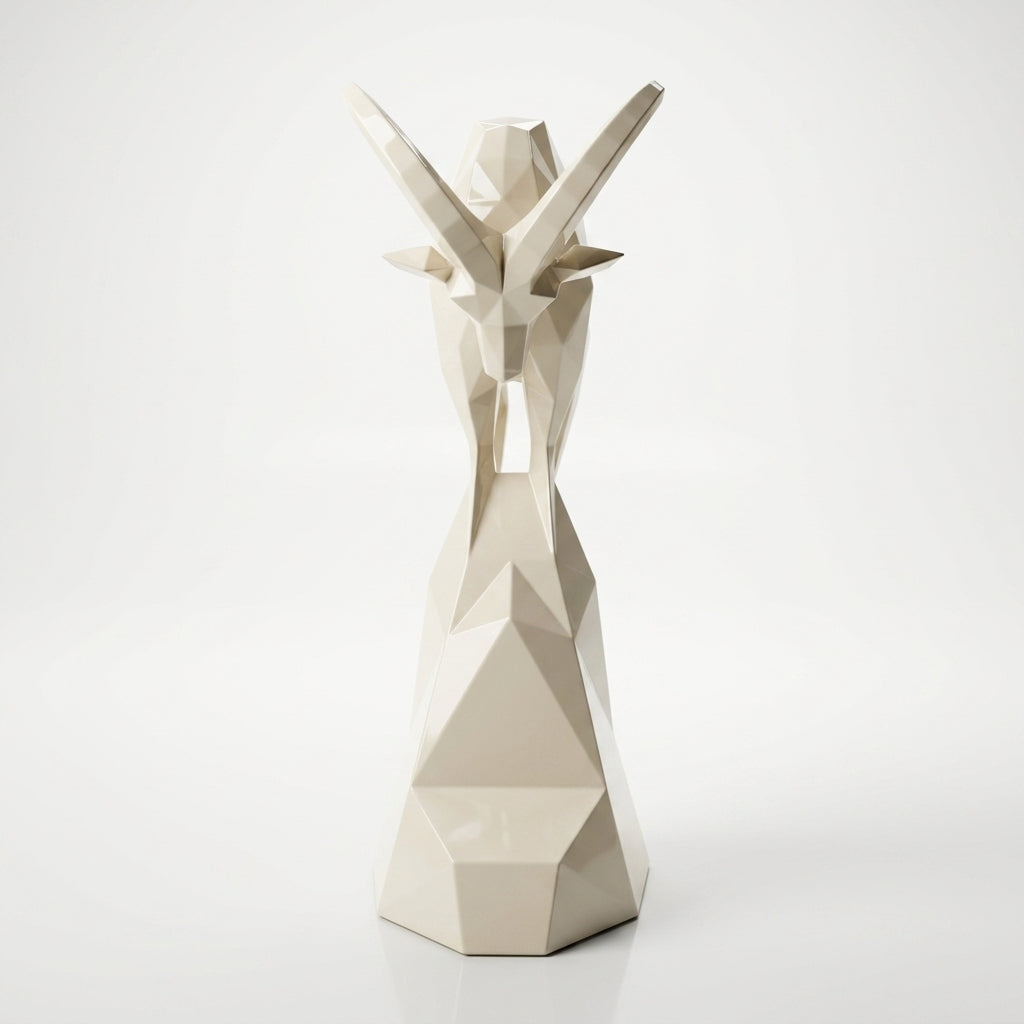 Grande Sculpture Polygone Gazelle
