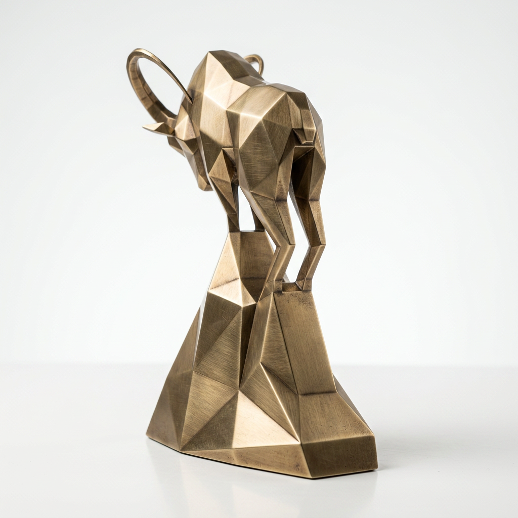Grande Sculpture Polygone Gazelle