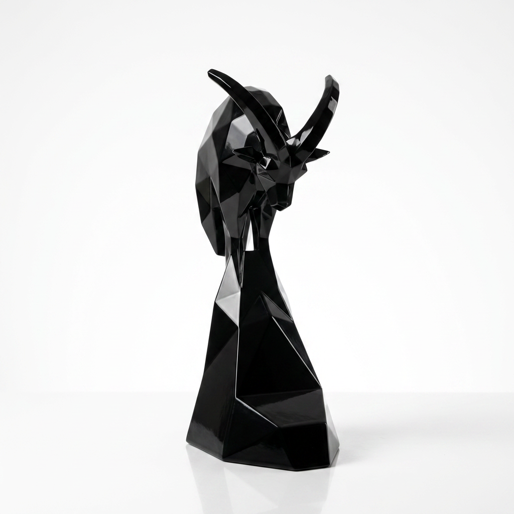 Grande Sculpture Polygone Gazelle