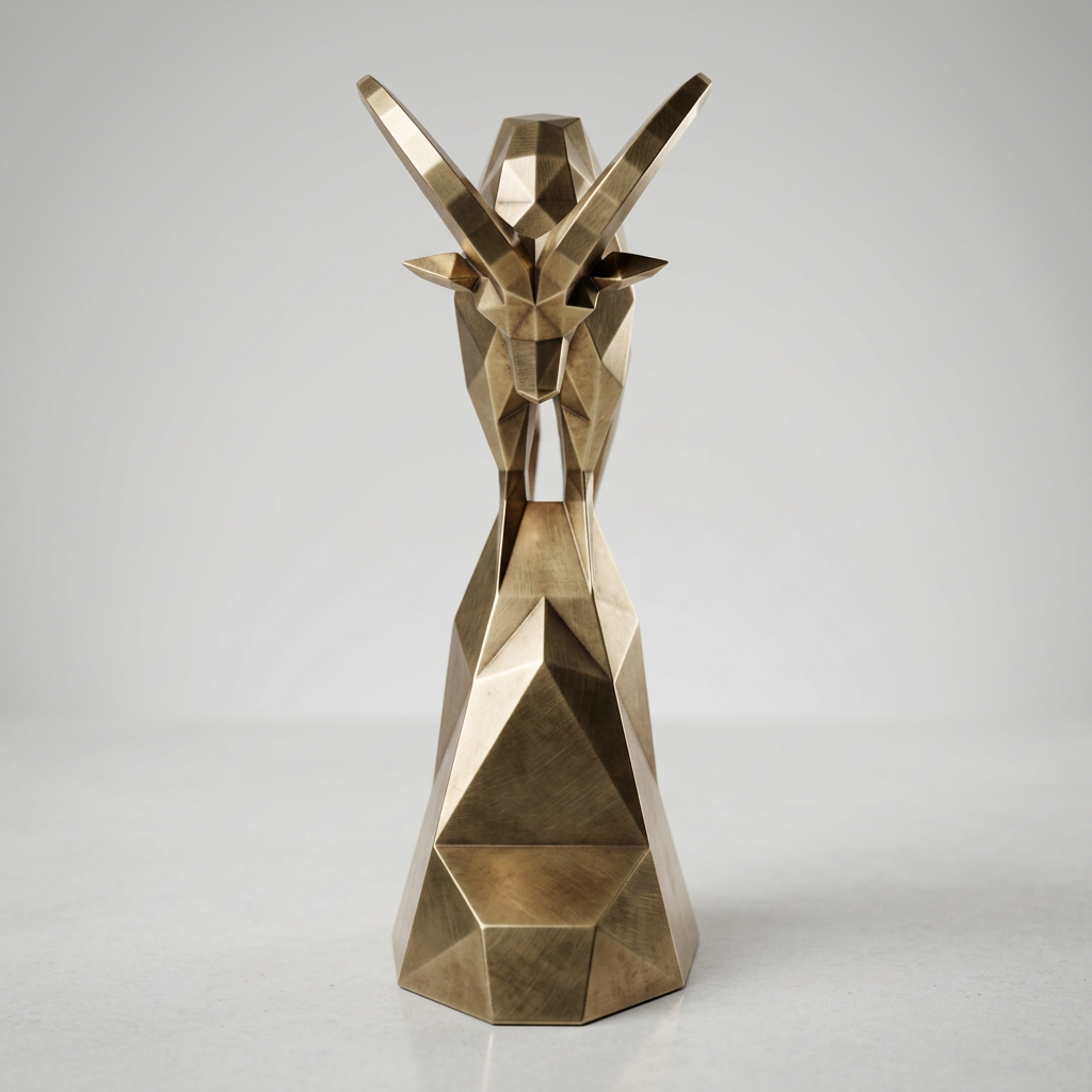 Grande Sculpture Polygone Gazelle