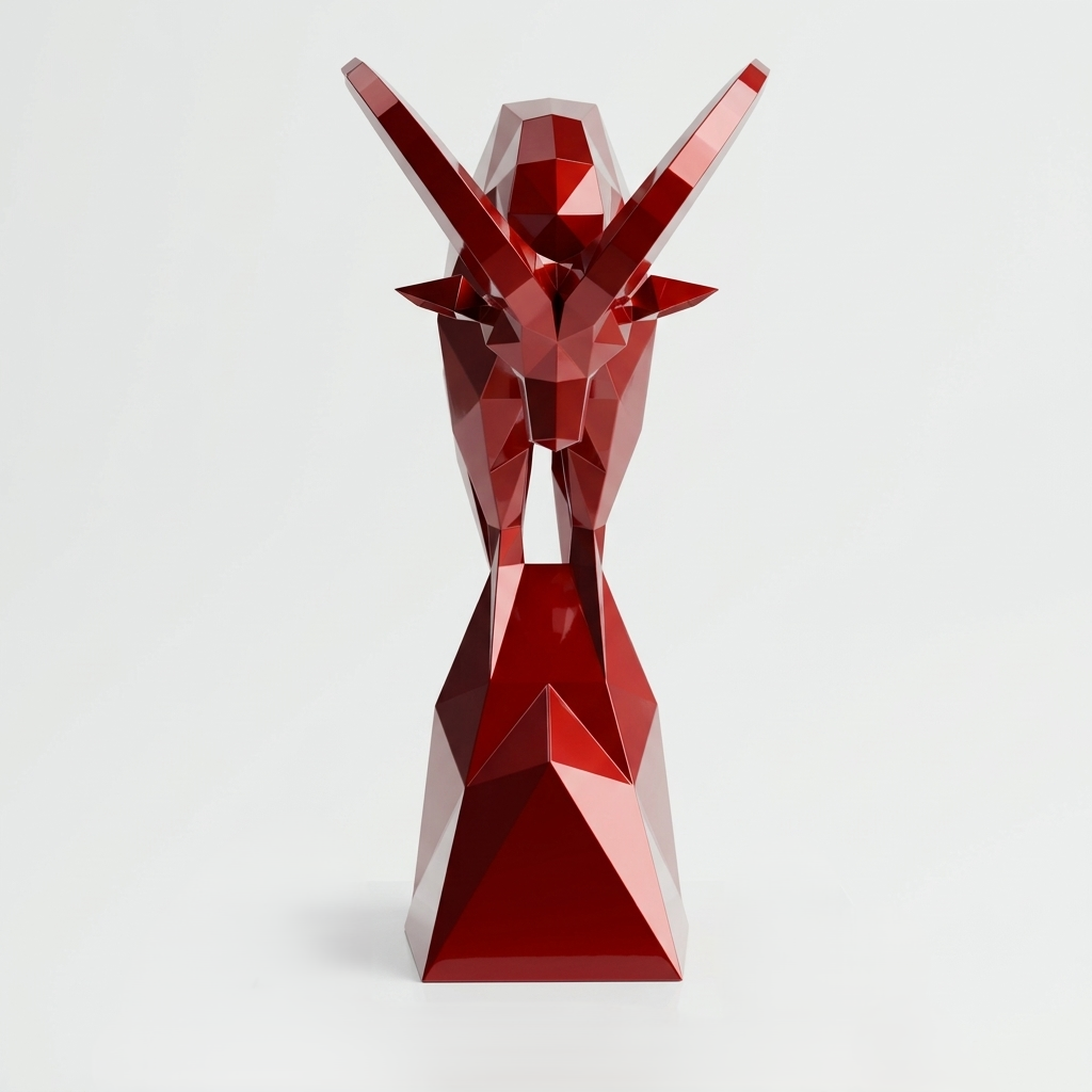 Grande Sculpture Polygone Gazelle