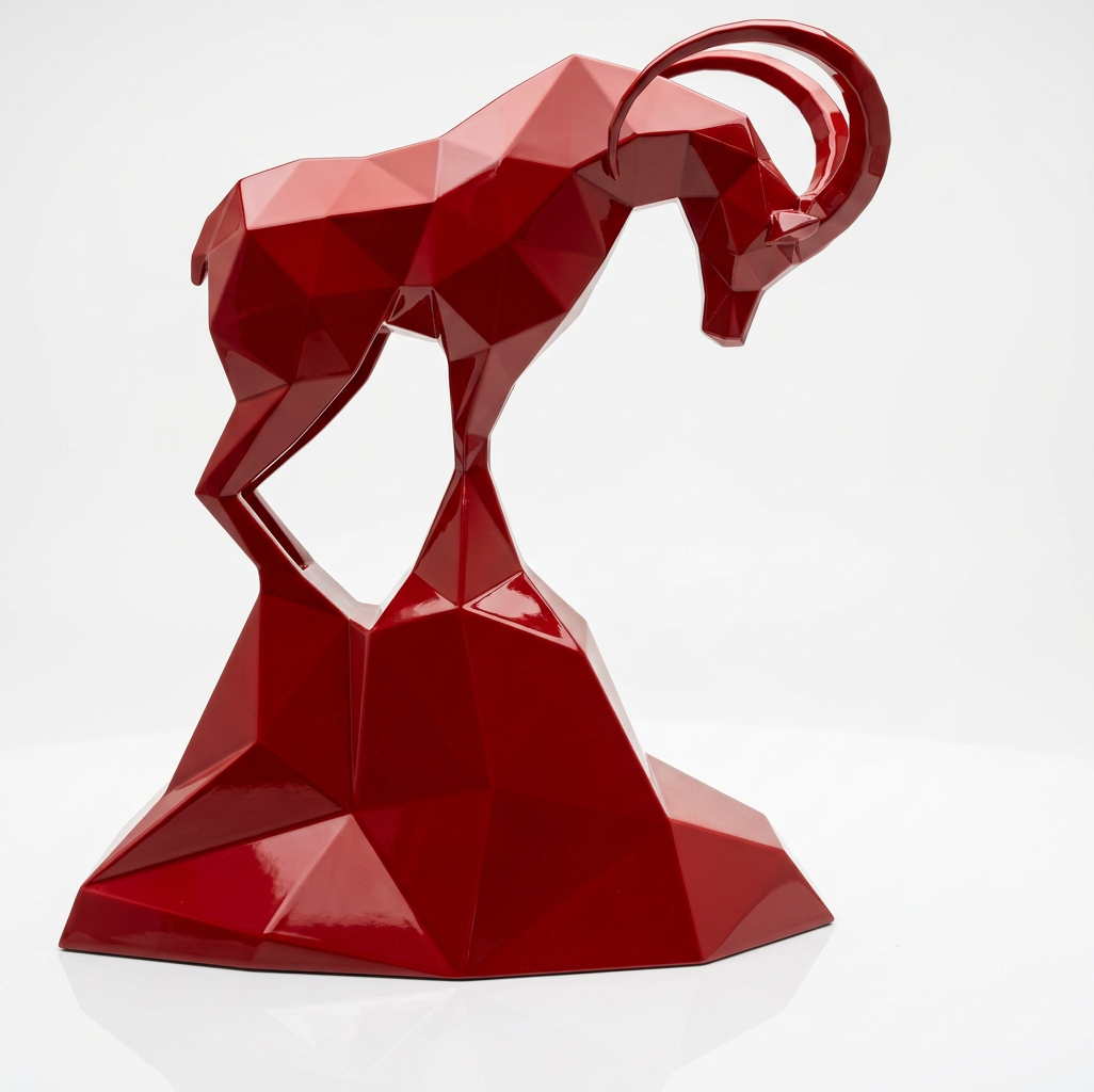 Grande Sculpture Polygone Gazelle