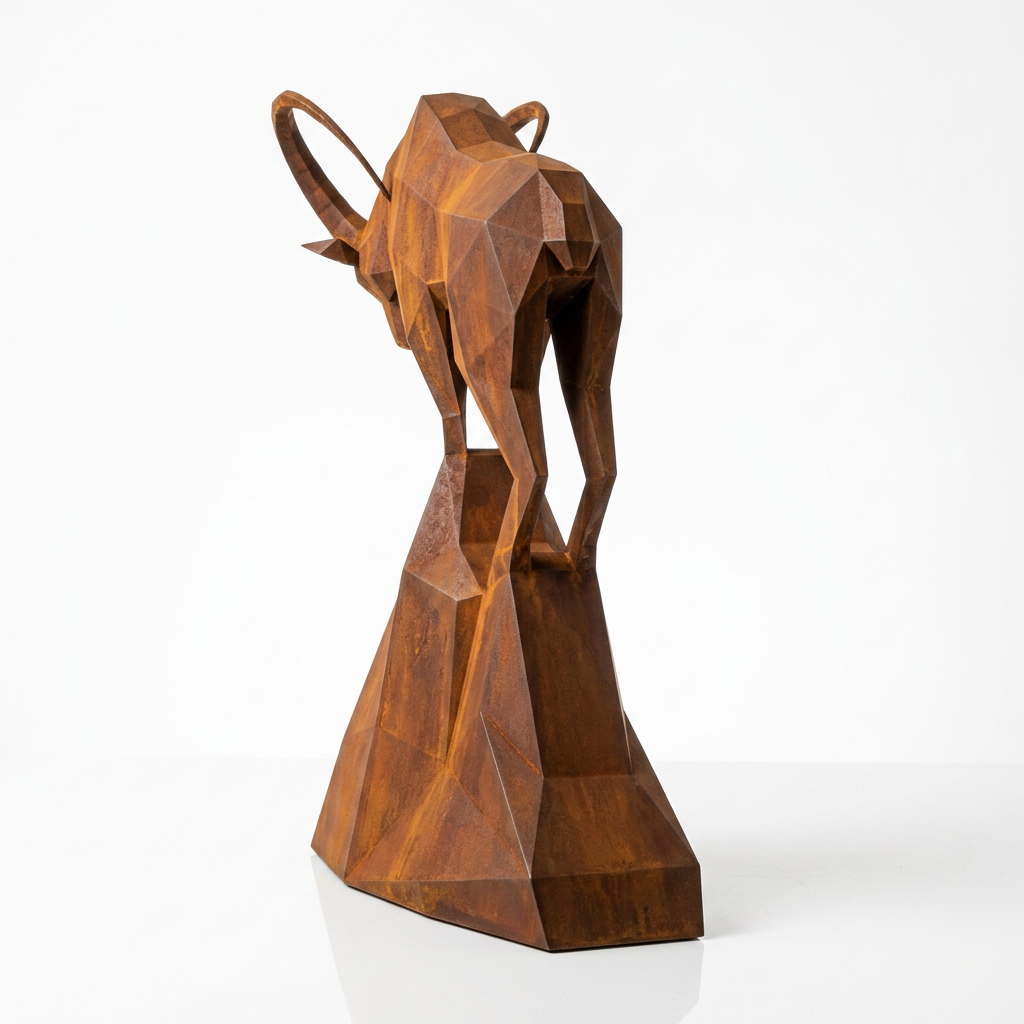 Grande Sculpture Polygone Gazelle