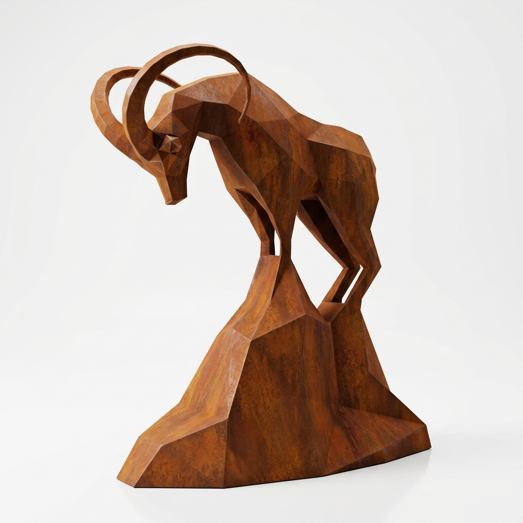 Grande Sculpture Polygone Gazelle