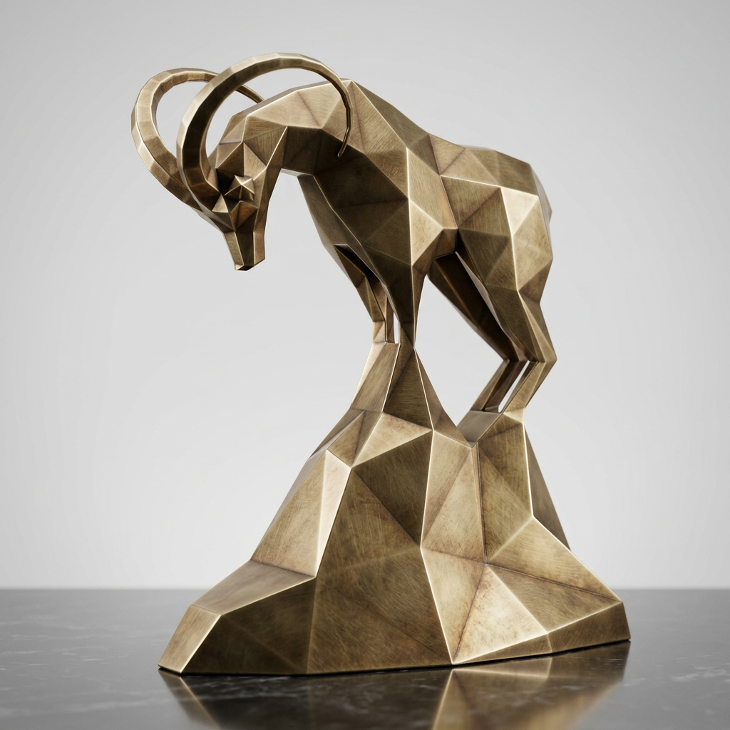 Grande Sculpture Polygone Gazelle
