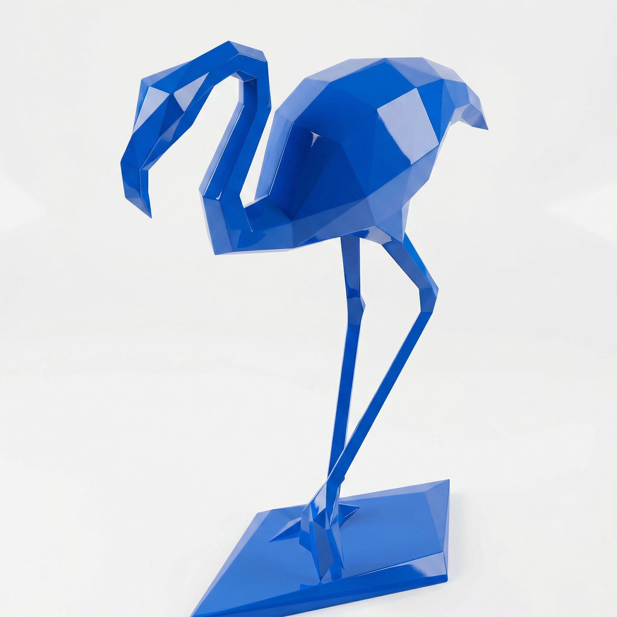 Sculpture contemporaine flamant rose