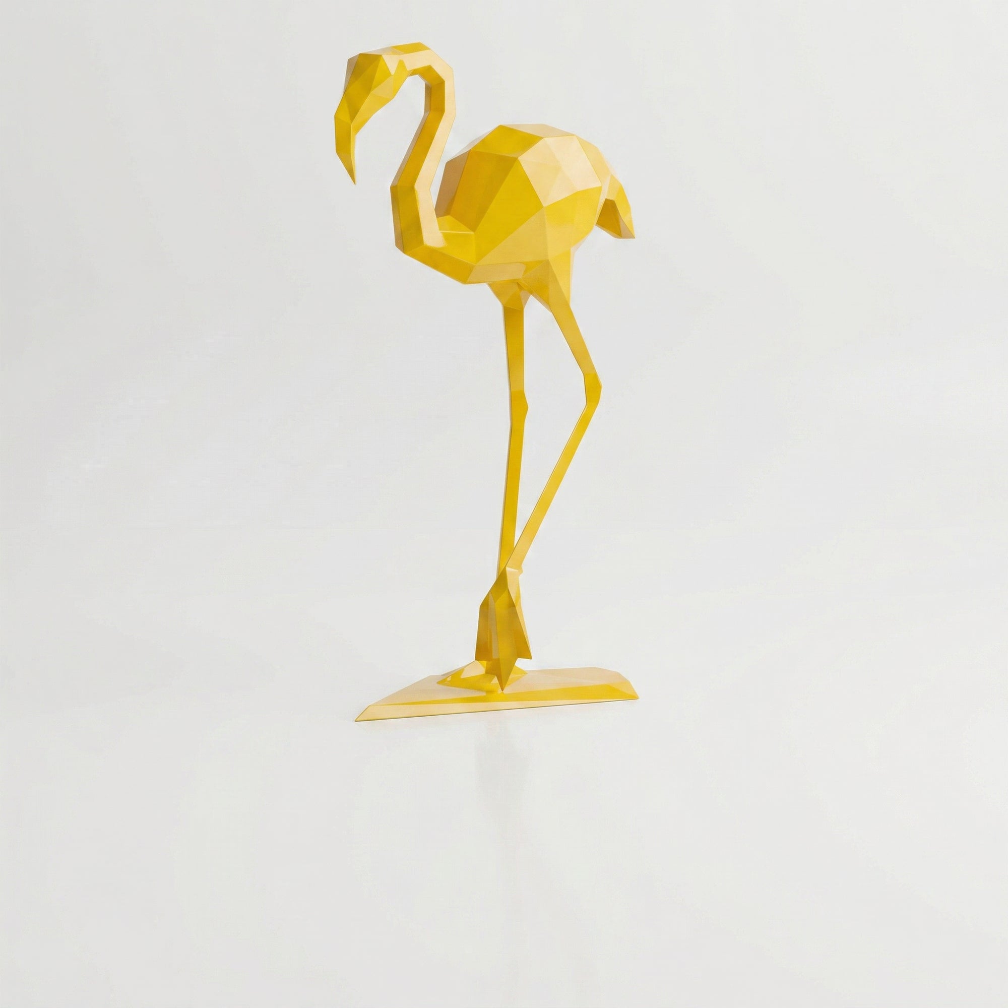 Sculpture contemporaine flamant rose