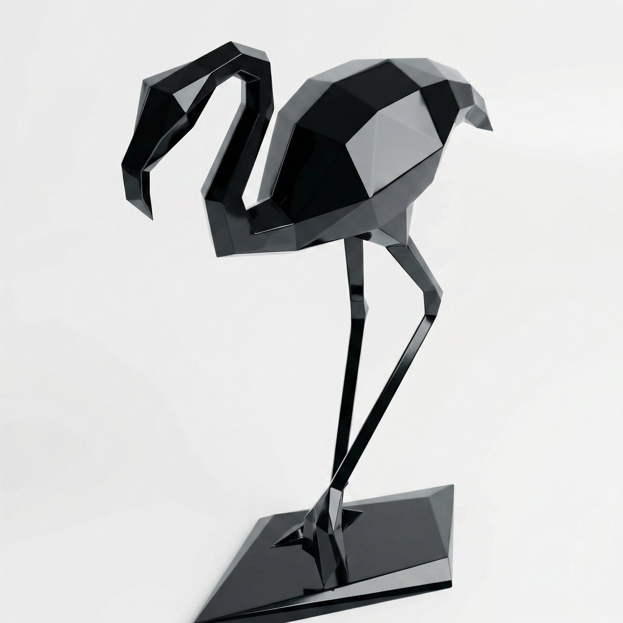Sculpture contemporaine flamant rose