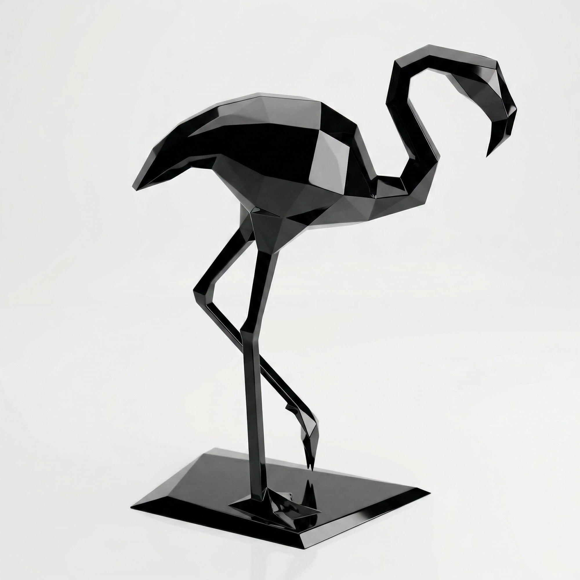 Sculpture contemporaine flamant rose
