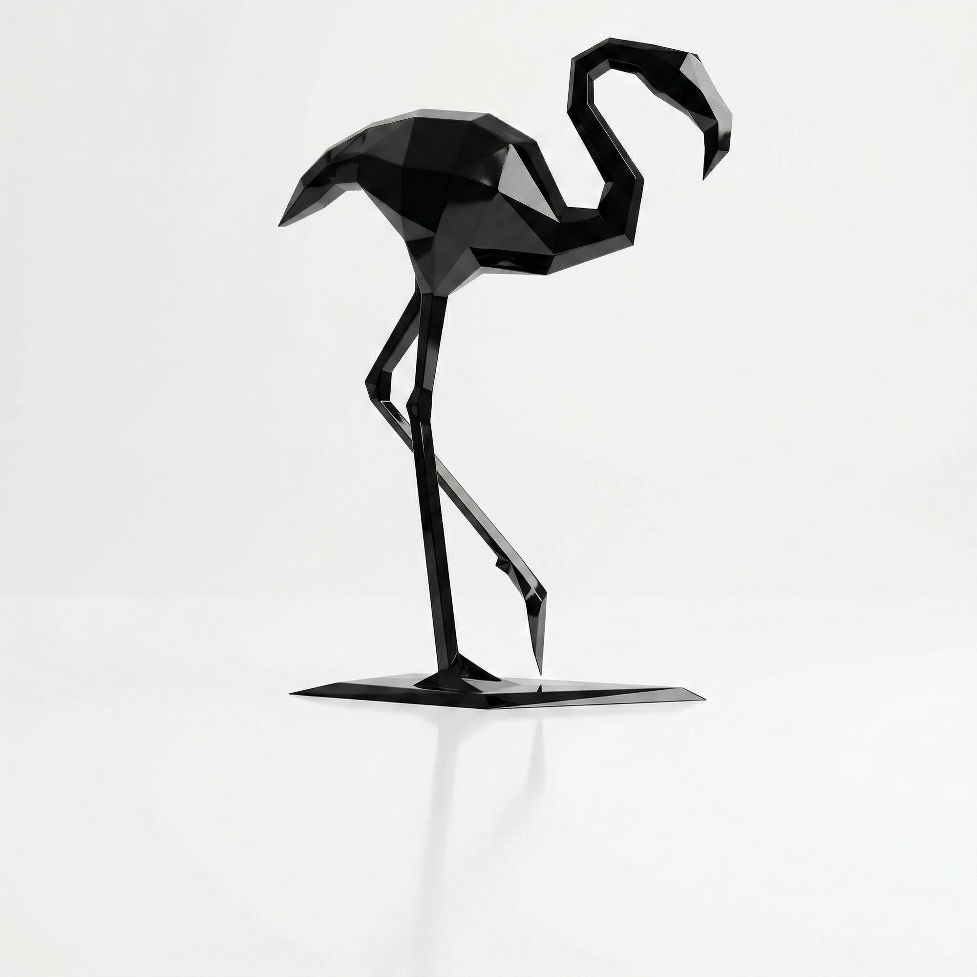 Sculpture contemporaine flamant rose