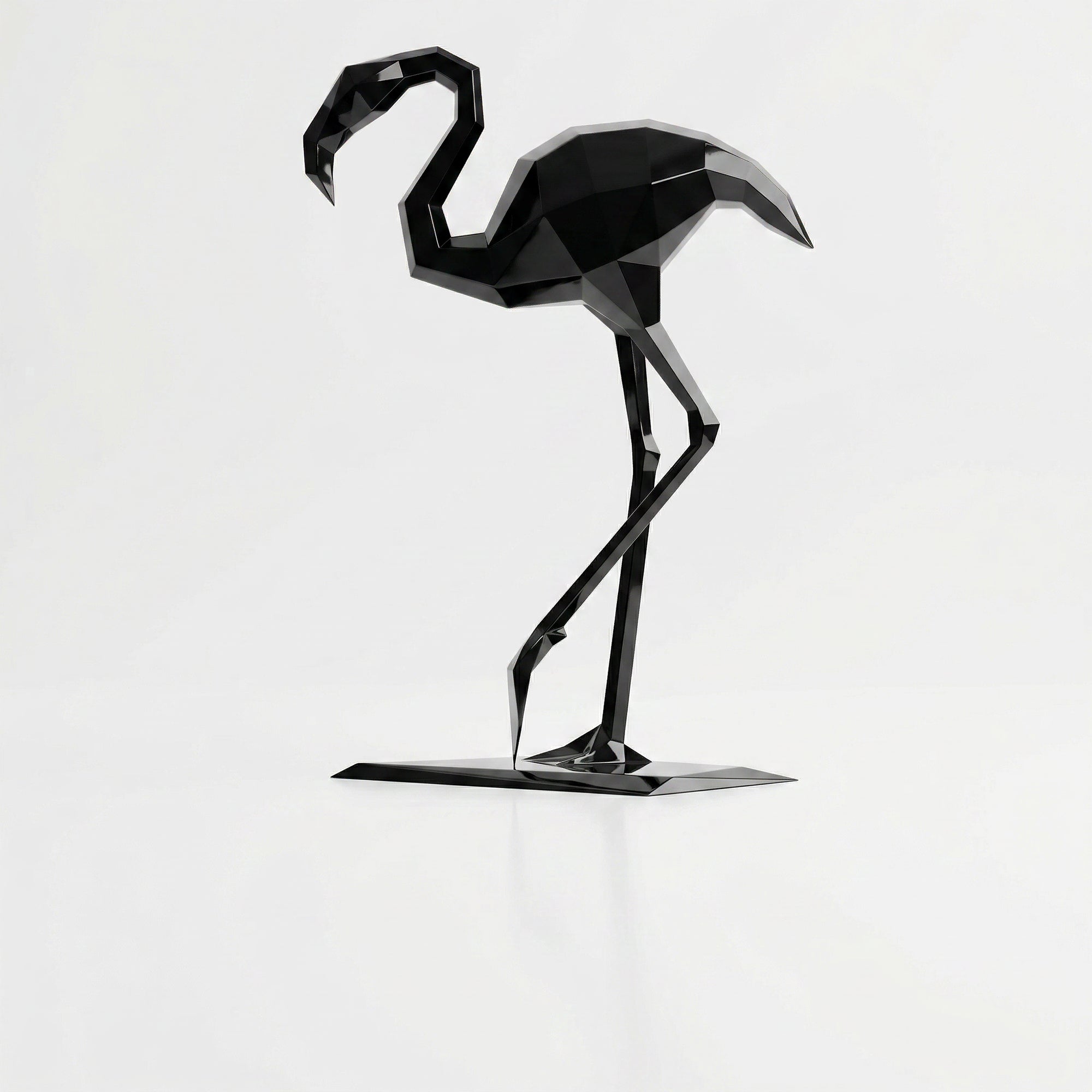 Sculpture contemporaine flamant rose