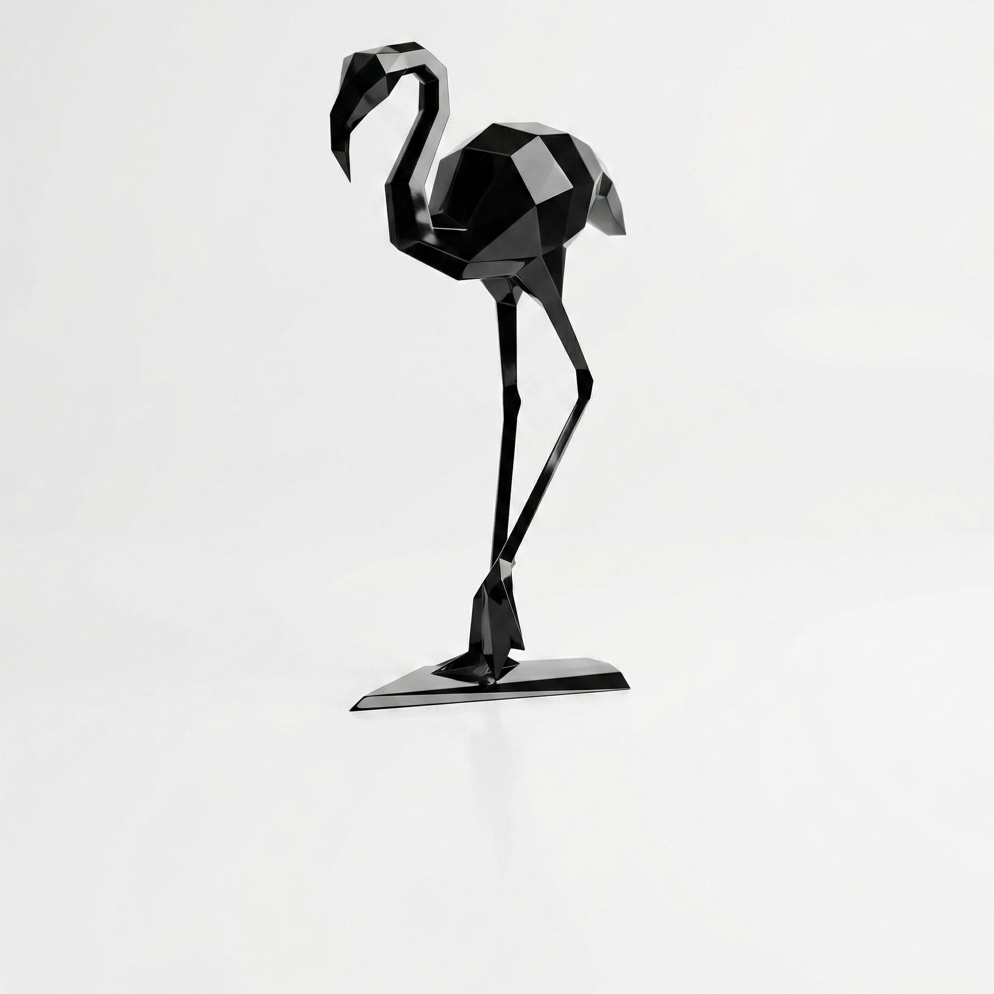 Sculpture contemporaine flamant rose