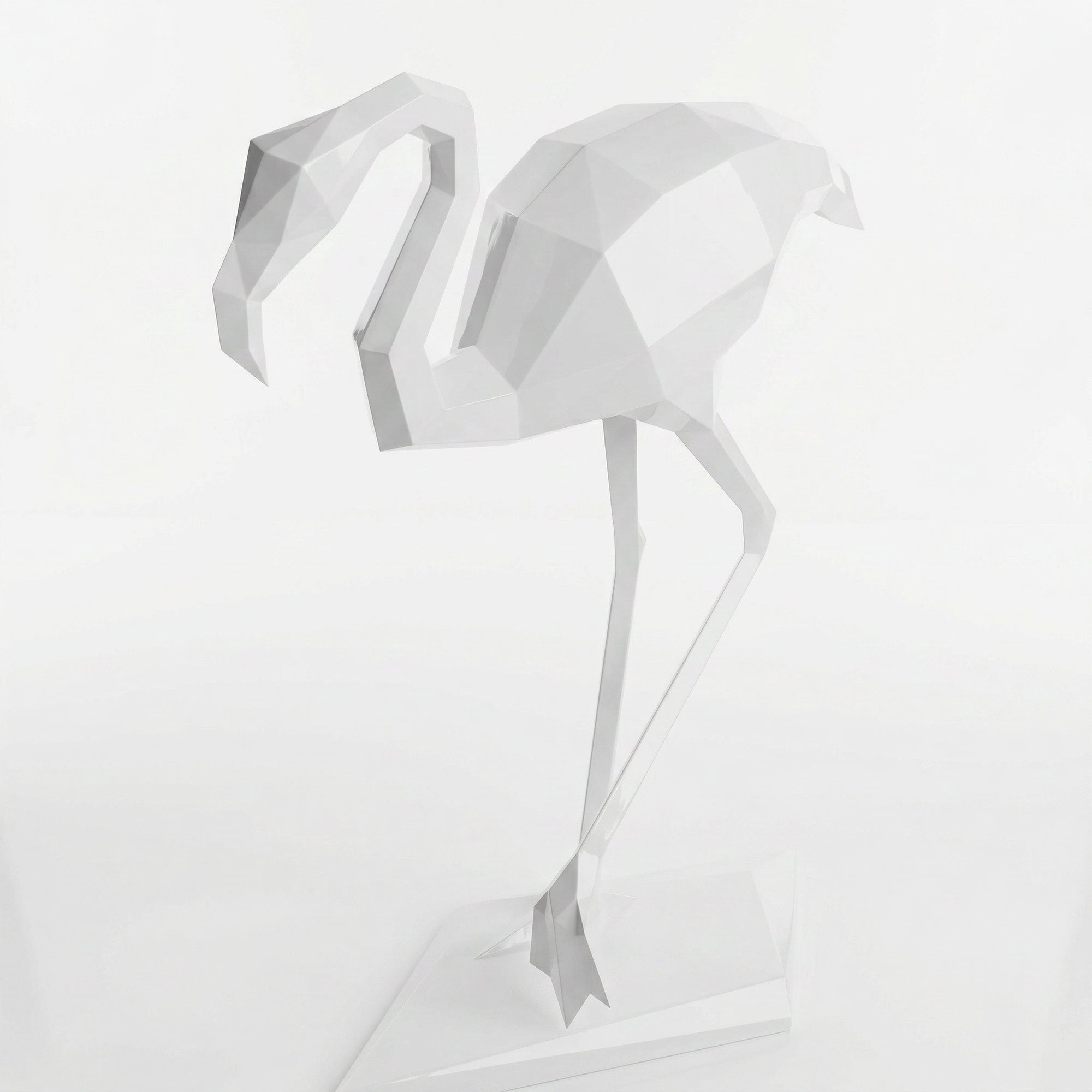 Sculpture contemporaine flamant rose