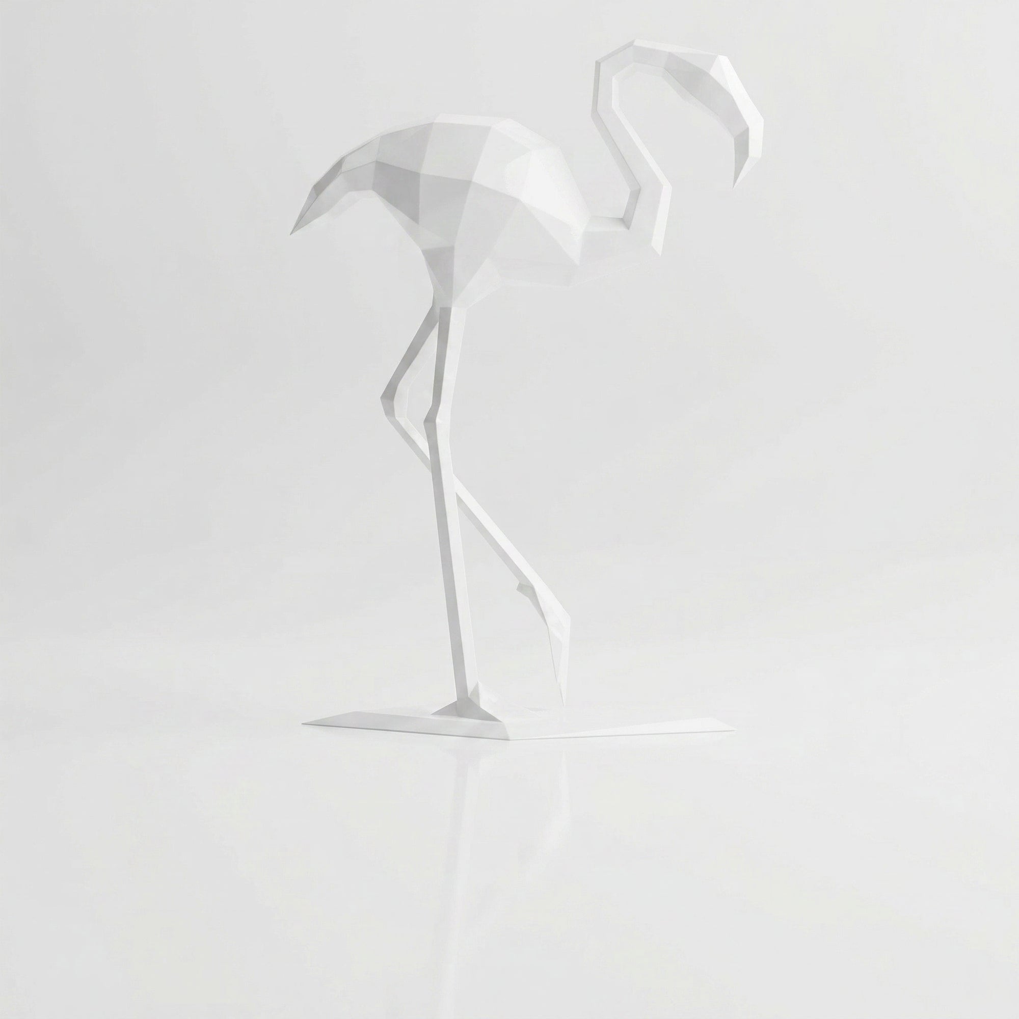 Sculpture contemporaine flamant rose