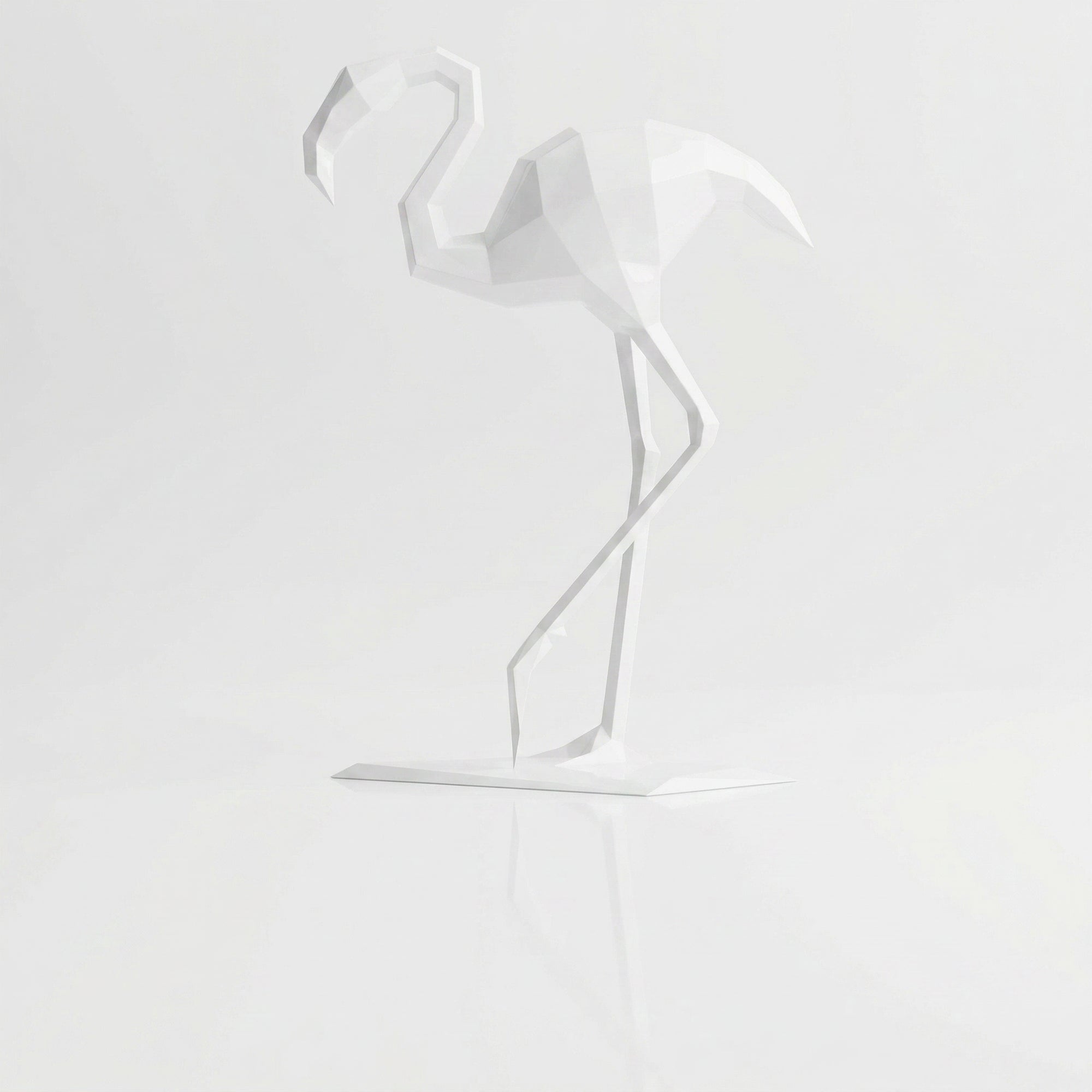 Sculpture contemporaine flamant rose