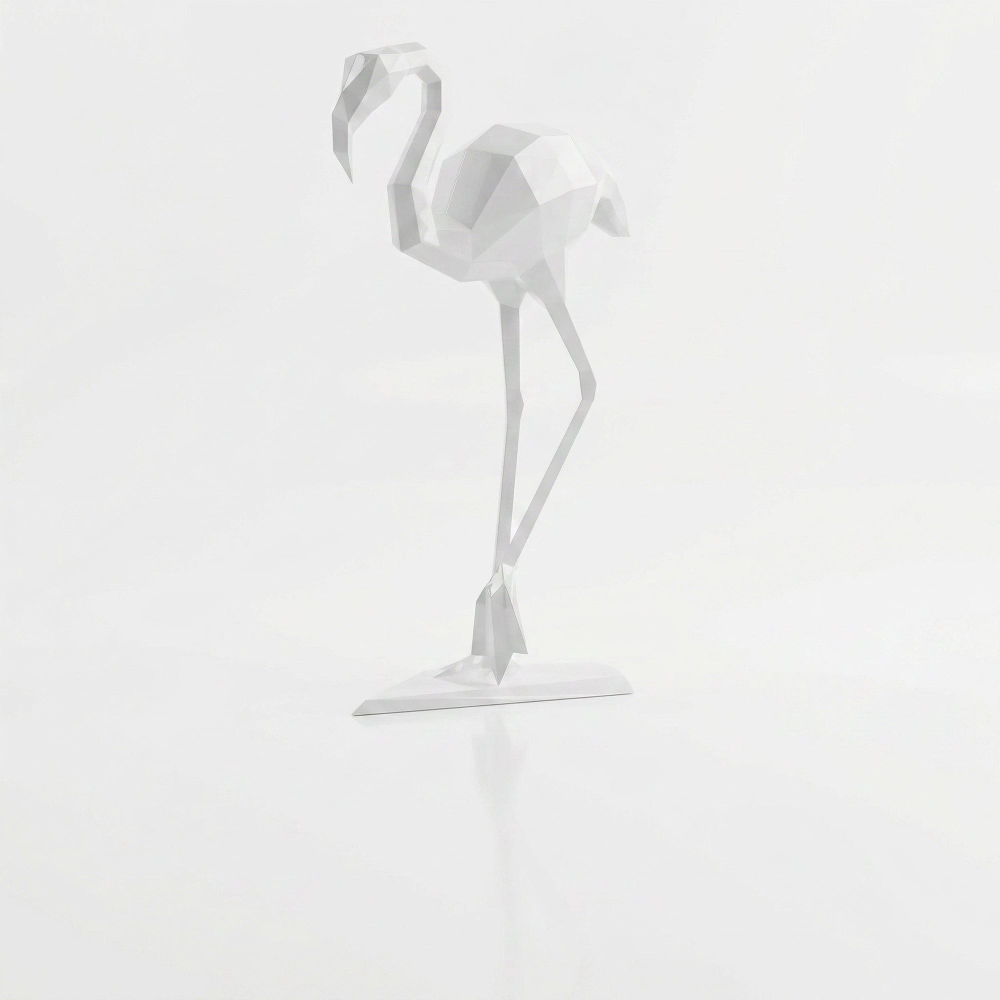 Sculpture contemporaine flamant rose