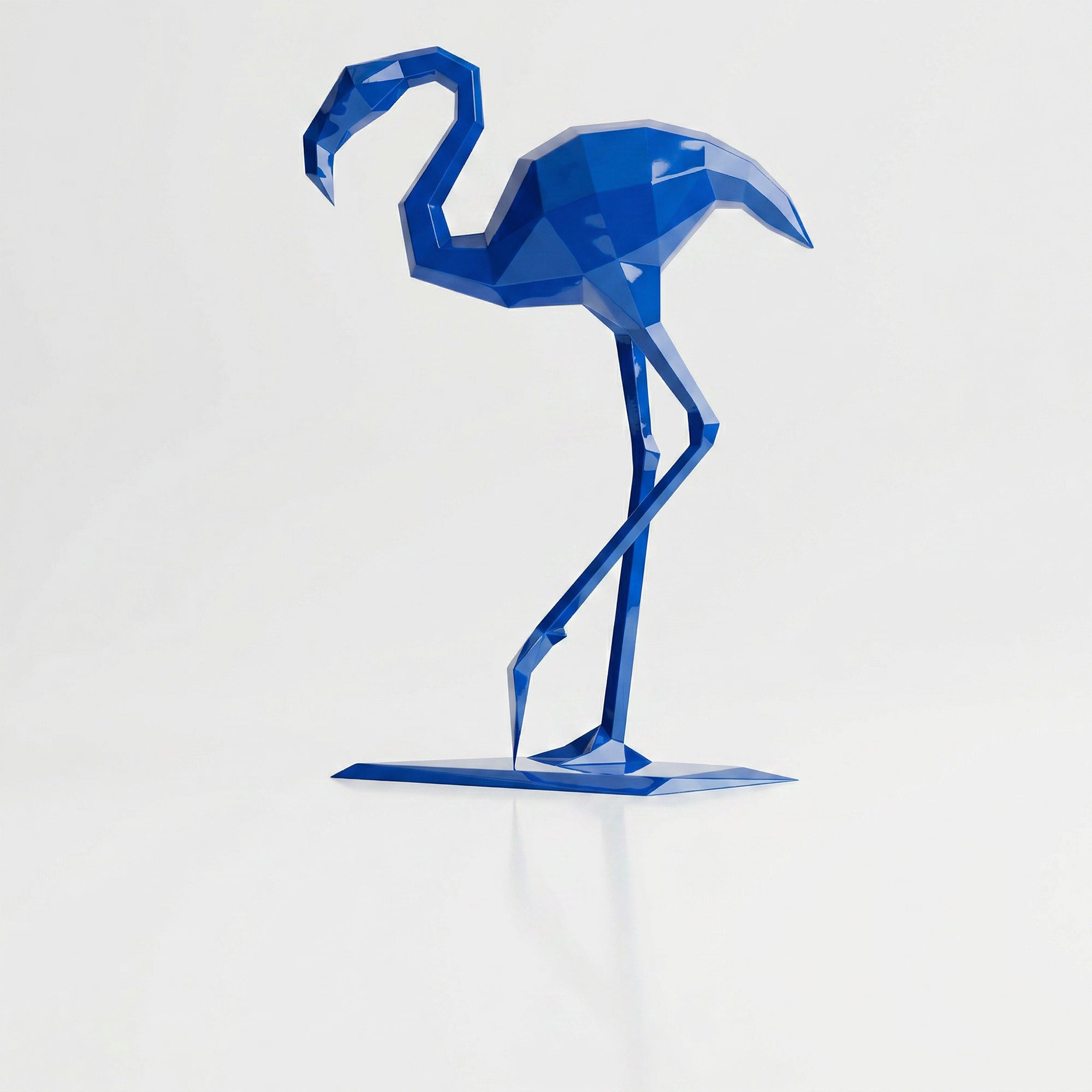 Sculpture contemporaine flamant rose