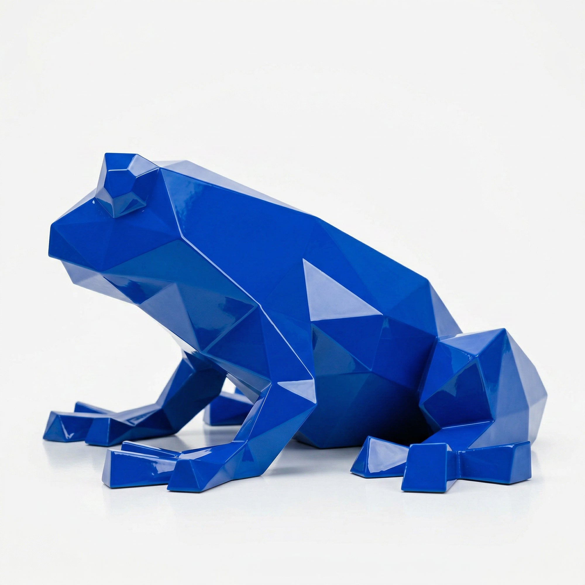 Grande Sculpture de Grenouille Polygone