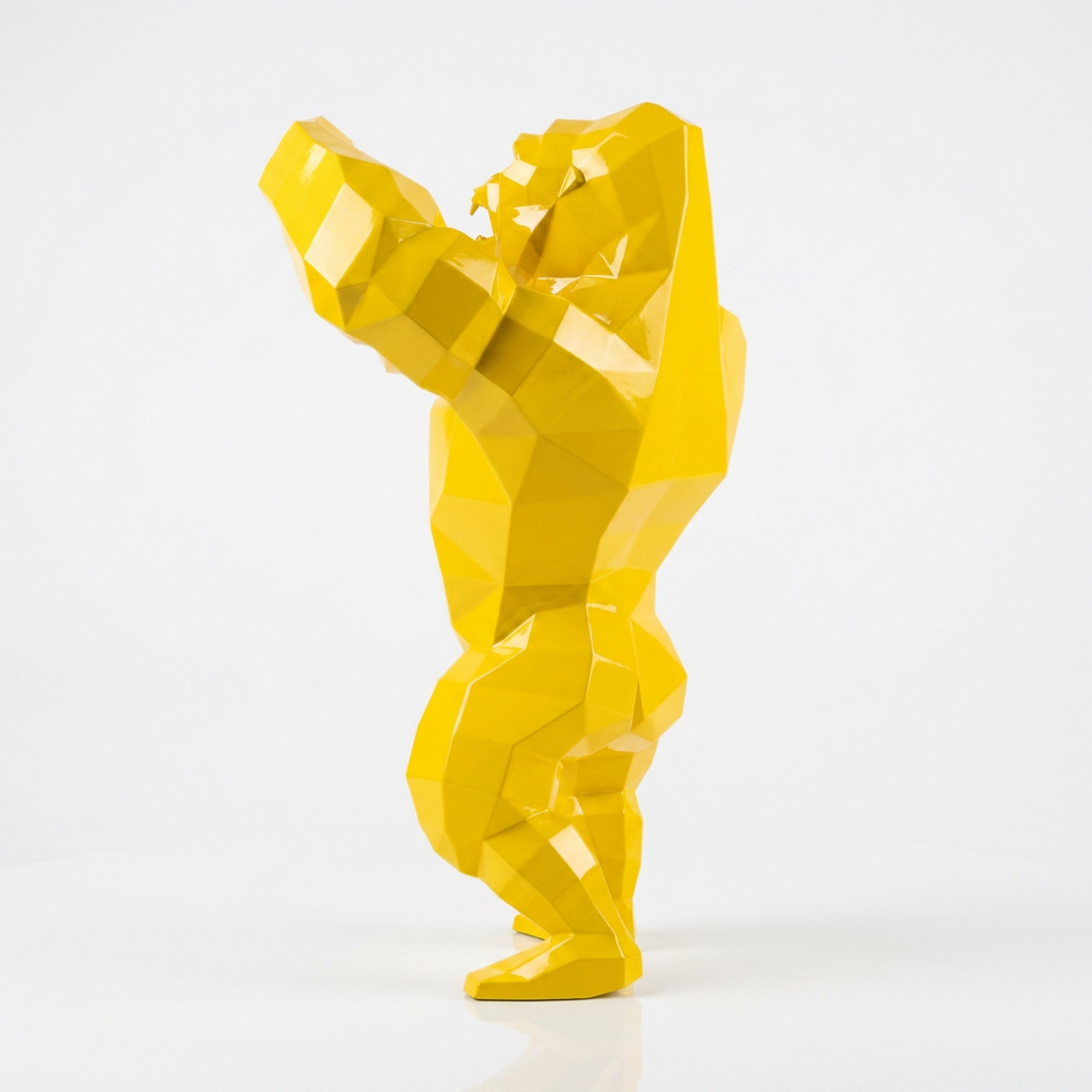 Sculpture Gorille Debout Facettée