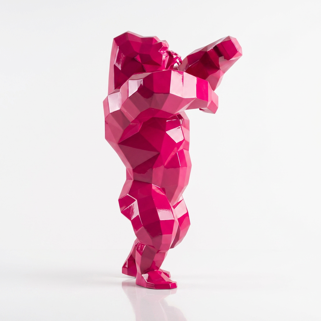 Sculpture Gorille Debout Facettée